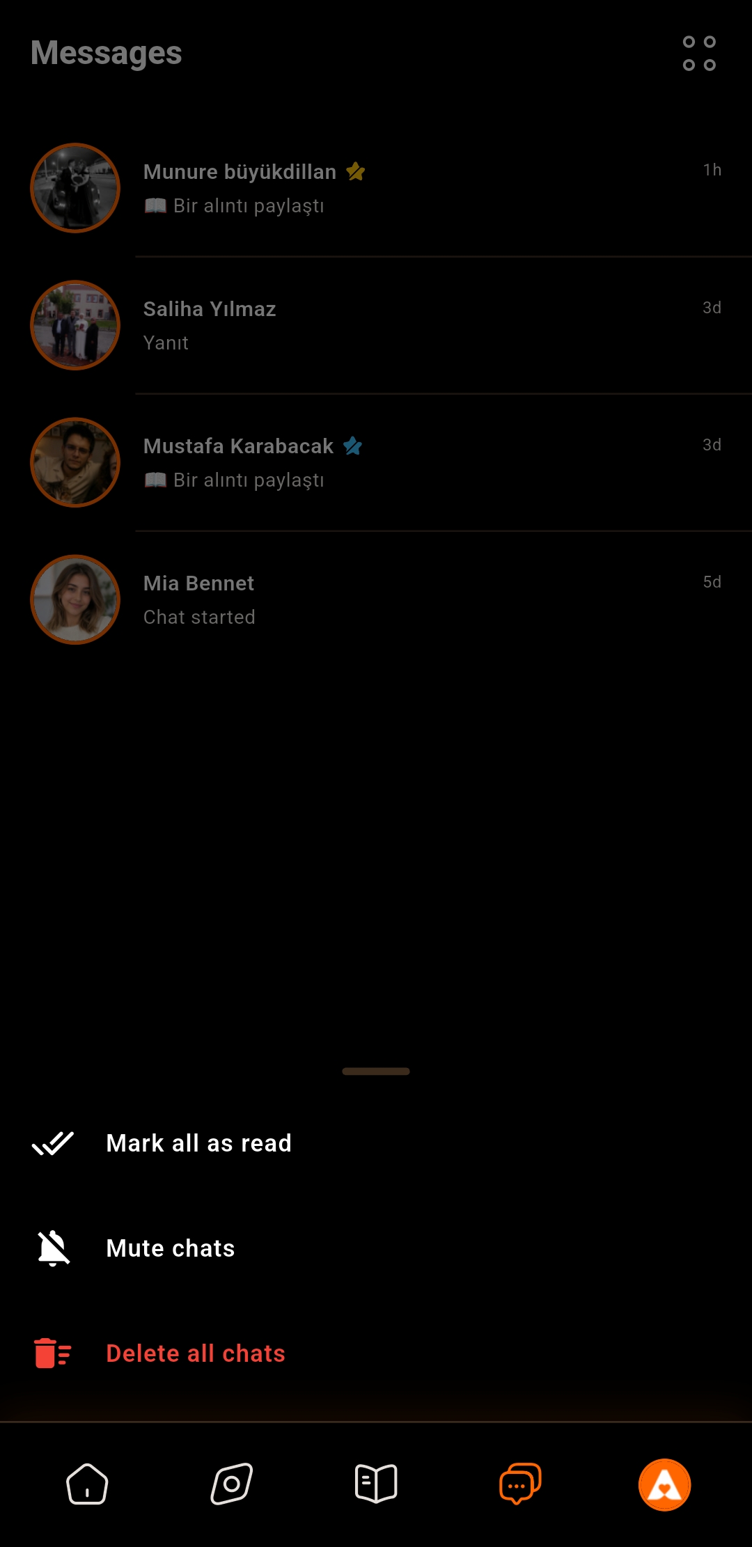 Chat screen